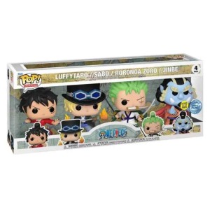 Funko Pop! One Piece Luffytaro, Sabo, Roronoa Zoro & Jinbe 4‑Pack 9 cm